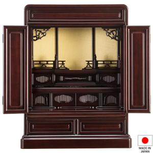 仏壇屋 滝田商店 仏壇 唐木ミニ仏壇 黒檀仏壇 (No.3) 18号 国産(日本製