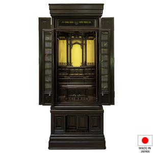 仏壇 唐木仏壇 No.33 本黒檀仏壇 57×20号 台付型(床置き) 高さ170cm×巾69cm 伝統型仏壇 練り物 国産 日本製