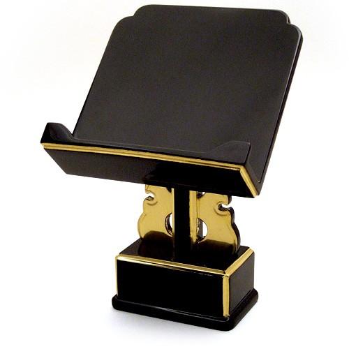 見台(過去帳台)一本足 黒塗り 4寸