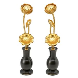 仏壇屋 滝田商店 常花 8寸(一対) 高さ26.5cm（仏壇用 日本製） : 仏壇