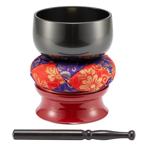 レイ明リンセット 3寸 口径 9.1cm（仏具 仏壇用 おりん 高岡銅器 日本製）