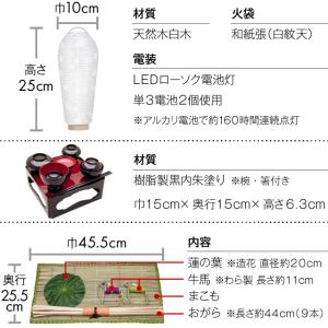 盆提灯 コンパクト 初盆セット 新盆セット 4...の詳細画像2