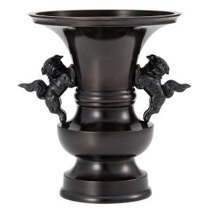 寺院仏具］ 中口火立(獅子付) 上磨 1尺3寸 【ローソク立】 : 仏壇