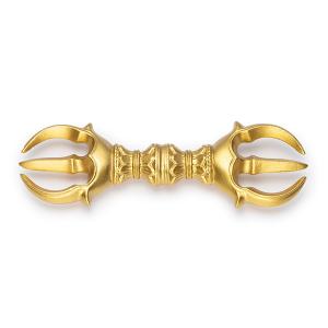 日本製》普及品 金属製 三鈷杵(小) 金剛杵 密教法具 (国産品 日本製》普及品 金属製 三鈷杵(小) 金剛杵 密教法具 (国産品