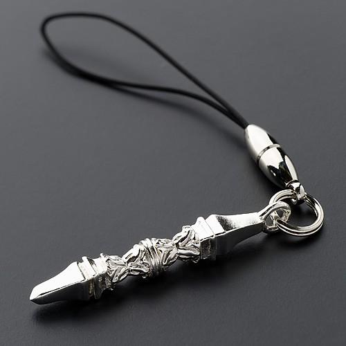 銀製独鈷杵ストラップ（密教法具 寺院用仏具）（前具）