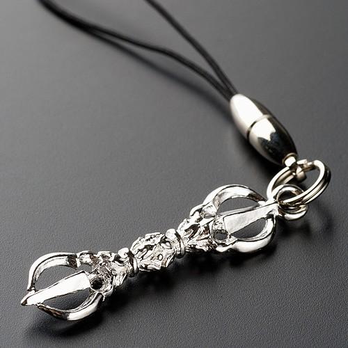 銀製三鈷杵ストラップ（密教法具 寺院用仏具）（前具）