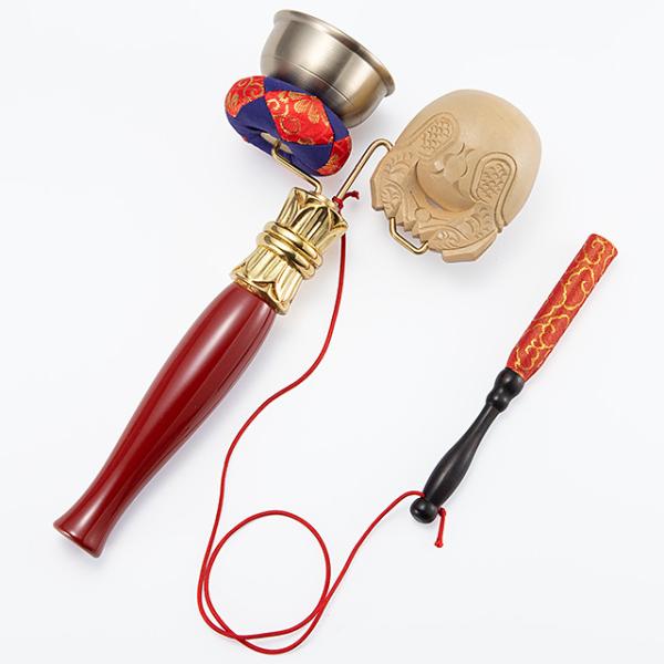 印金木魚セット（携帯用リン りん）（寺院用仏具）