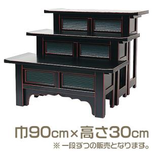 仏壇屋 滝田商店 折畳式焼香机 天反型 黒塗 2.5尺（立焼香机）（寺院用