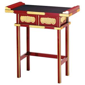 仏壇屋 滝田商店 固定式立焼香机筆返し付 黒塗 2.5尺（寺院用仏具