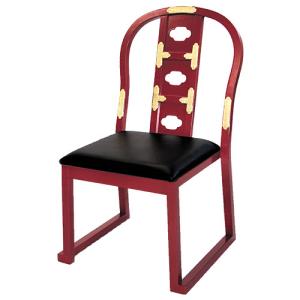 仏壇屋 滝田商店 新型略式曲録 朱塗り（寺院用椅子）（寺院用仏具