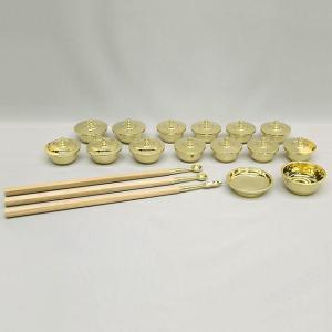 仏壇屋 滝田商店 携帯用塗香洒水器セット(二器箱) ウルミ塗り（密教法