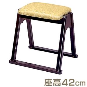 仏壇屋 滝田商店 胡床(こしょう) 角足 黒塗イグサ エンジ（床几