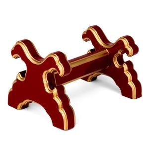 仏壇屋 滝田商店 獅子掛中口 火立(ローソク立て・燭台) 磨き 6寸付