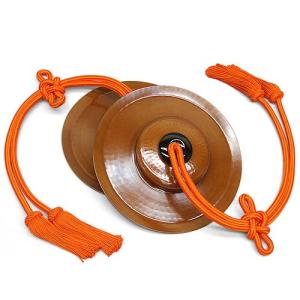 仏壇屋 滝田商店 妙鉢 上等品 半双(2枚) 正絹朱色房紐ヘタ付き 1.1尺