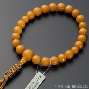 男性用の数珠 虎琥珀 26玉 片手共仕立て 限定品 紐房 : 香源 お数珠
