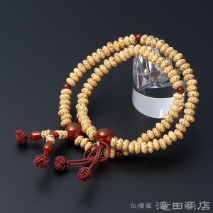 仏壇屋 滝田商店 腕輪念珠 数珠 ブレスレット 108珠 天竺菩提樹 みかん