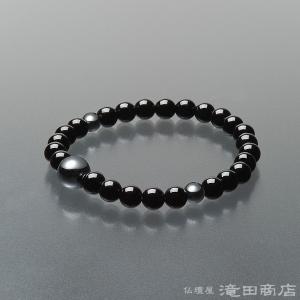 仏壇屋 滝田商店 腕輪念珠 数珠 ブレスレット 親玉ギベオン隕石 黒