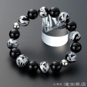 仏壇屋 滝田商店 四神ブレス 数珠 ブレスレット 黒オニキス10mm