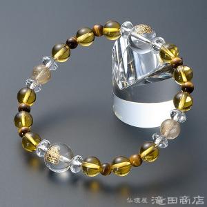 仏壇屋 滝田商店 四神ブレス 数珠 ブレスレット ルチルクオーツ10mm 黄