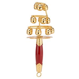仏壇屋 滝田商店 神楽鈴 本金メッキ 十字型 全長31cm×巾11cm 仏壇屋 滝田商店 神楽鈴 本金メッキ 十字型 全長31cm×巾11cm