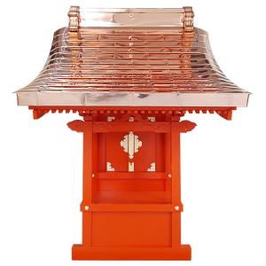 外宮 朱塗り ほこら宮(木印) 1.5尺(向拝...の詳細画像1