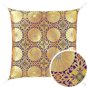 京仏壇はやし 仏具 仏壇用座布団 茶胴三丁四釜 紫 : 仏壇 仏具 数珠