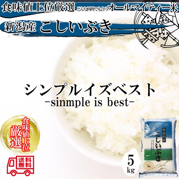 新米 令和7年産 新潟産 こしいぶき 白米5kg （5kg×1袋）さっぱりとした味わい、どんな料理に...