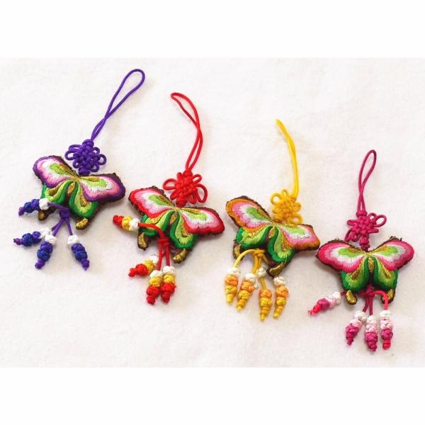 つるし飾り 蝶々開運縁起結び飾り お車、お部屋飾りに 中国お土産 中国雑貨