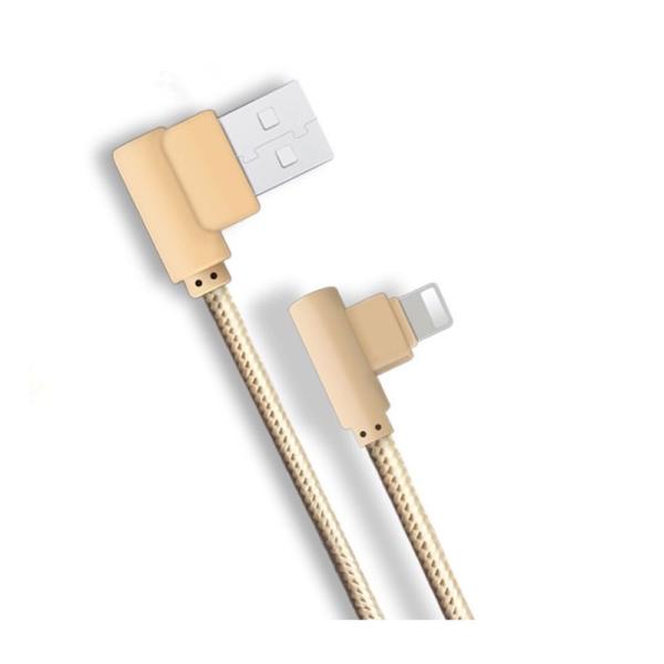 iPhone  Android対応  USBケーブル 高速充電Ｌ型  防塵機能  高耐久ナイロン 断...