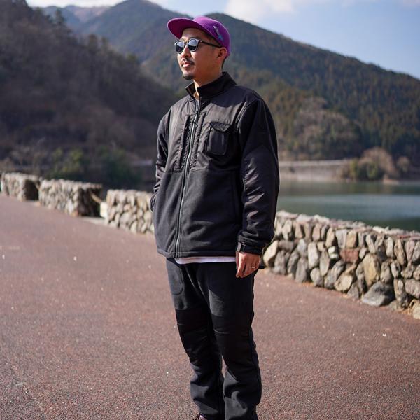 grn outdoor NETALI JACKET IN&amp;OUT（BLACK）防風フリース アウター...
