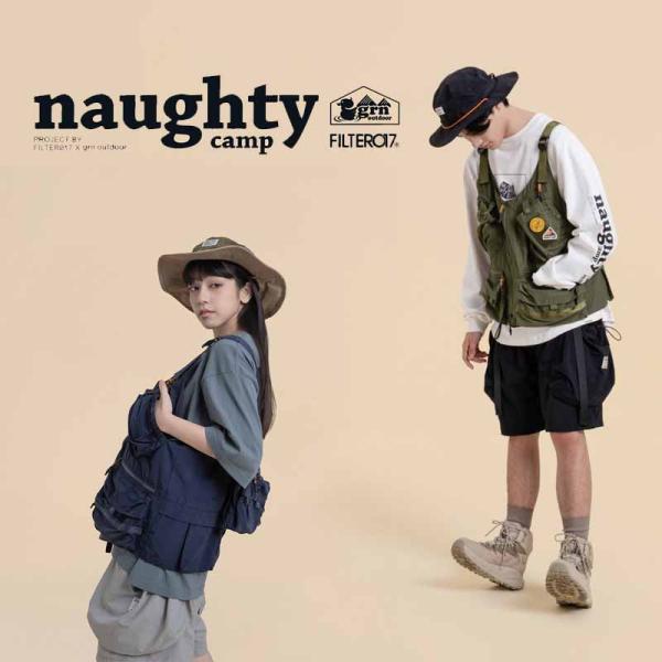 アウトドア ベスト naughty camp TEBURA VEST NC ver ステッカーセット...