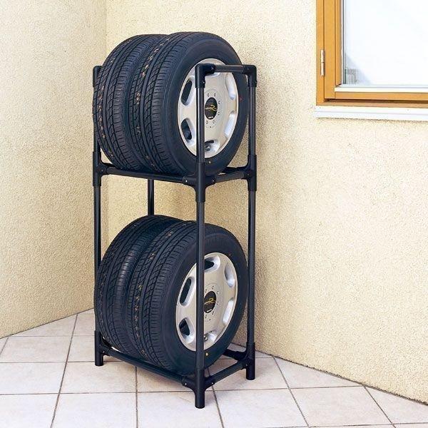 タイヤラック 4本 スリム 縦置き 普通自動車 タイヤ 収納 タイヤスタンド 耐荷重120kg 保管...