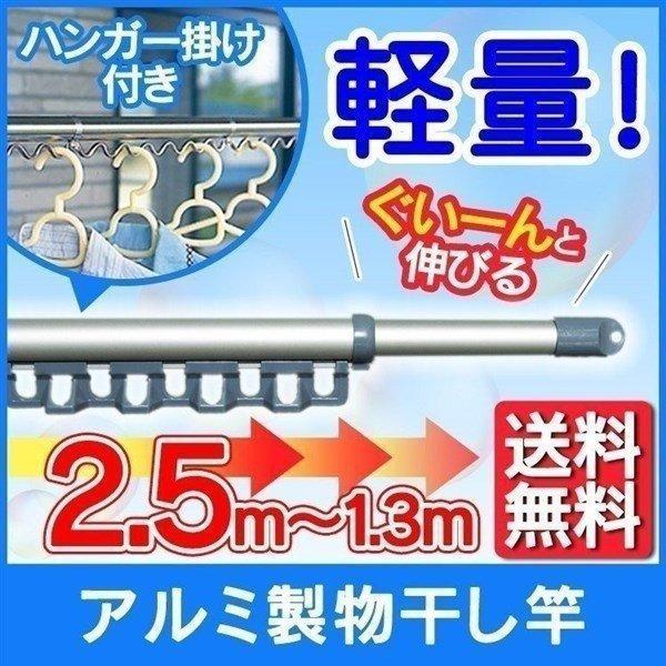 物干し竿 アイリスオーヤマ アルミものほし竿 ハンガー掛付き 屋外 おしゃれ ベランダざお N-AL...