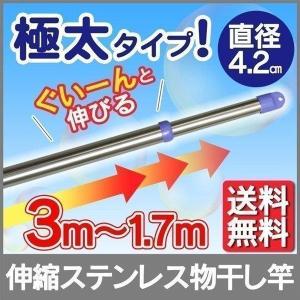 室内物干し おしゃれ 物干し 竿 3m 極太 アイリスオーヤマ 時間指定不可｜takuhaibin