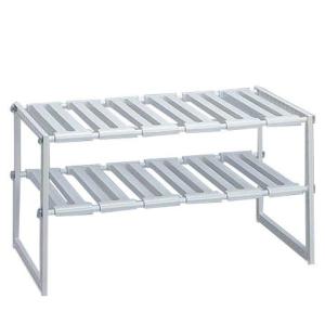 シンク下　フリーラックワイド・伸縮タイプ KW2-EX　 (株)伸晃　台所　キッチン収納　棚　小物入れ　隙間収納