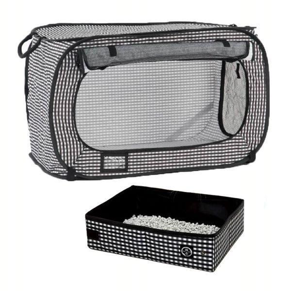 猫 ねこ ネコ ケージ トイレ ポータブルケージ セット ポータブルケージとトイレのセット 猫壱 (...