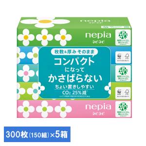 ネピア ネピネピ ティッシュ １５０組 ５コパック ボックス