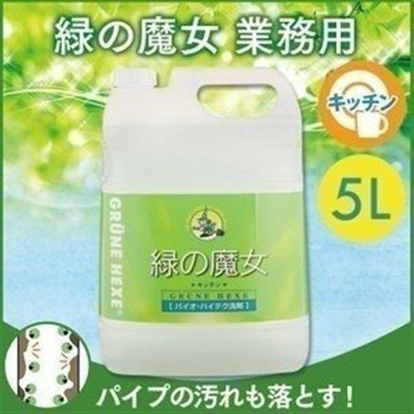 緑の魔女 食器洗剤 キッチン 業務用 パイプクリーナー 調理器具 野菜 果物 弱アルカリ性 5L ミ...