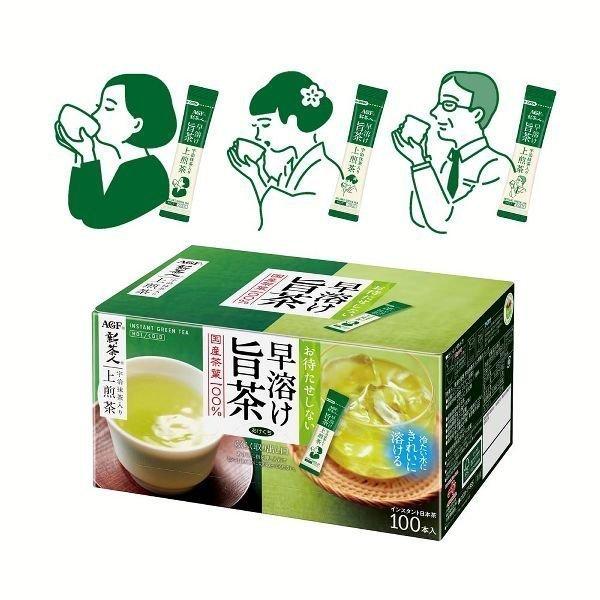 煎茶 スティック AGF 新茶人 早溶け旨茶 宇治抹茶入り上煎茶スティック100本