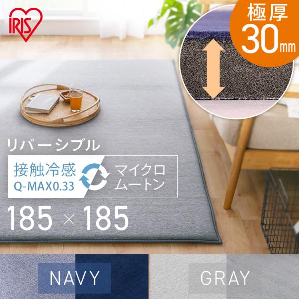 ラグ カーペット ラグマット 2畳 厚手 絨毯 オールシーズン おしゃれ 北欧 極厚 リバーシブルタ...