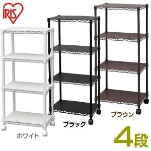 (サビに強い)ウッドボード付きカラーメタルラック...の商品画像
