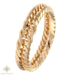 本日限定値下げ！新品　K18 シンプルリング　11号　18金　日本製 K18 12面トリプルチェーン型 喜平リング 日本製 18金 (21号、内径19.7