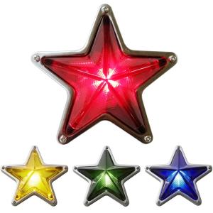 星マーカーレンズのみ　9個セット マーカーランプ 星型 レンズのみ ガラス製 全4色 トラック・カー用品