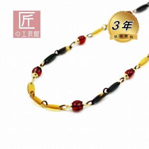 本べっ甲 琥珀 ネックレス 66センチ (のし等ギフト対応無料) きれいな