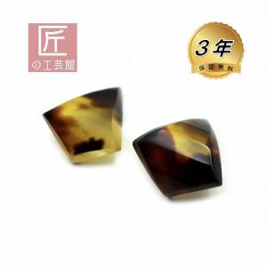 本べっ甲 上茨布 G形 ピアス (のし等ギフト対応無料) 18金イエロー