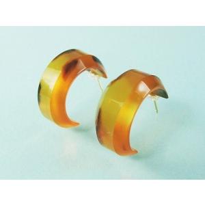 本べっ甲 ピアス スクエアタイプ 特上甲 希少 キレイ シンプル ベスト 