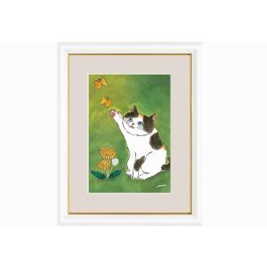 和額 招きねこ 洋美 ( 三美会)  風景画  木製額 大サイズ 高精細特色技術絵｜takumilife