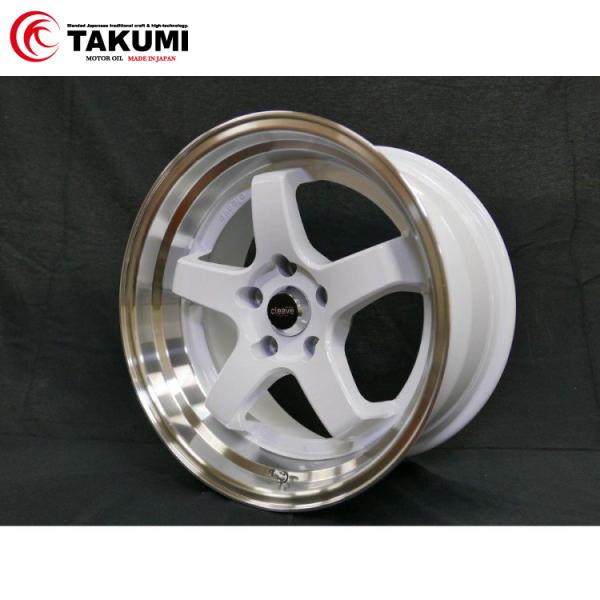 ホイール 17インチ 2本セット 17x9J +18 5JH-114.3 白 ホワイト スポーク C...