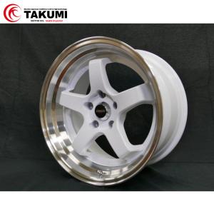 ホイール 18インチ 4本セット 18x9.5F +0 5FH-114.3 白 ホワイト スポーク CLEAVE 送料無料 No.4