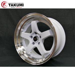 ホイール 18インチ 4本セット 18x9.5J +18 5H-114.3 白 ホワイト スポーク CLEAVE 送料無料 No.6｜TAKUMI motor oil